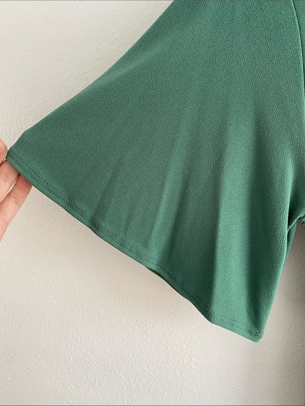 Green Envelope Sage Tie-Back Short Sleeve - Picture 4 of 5